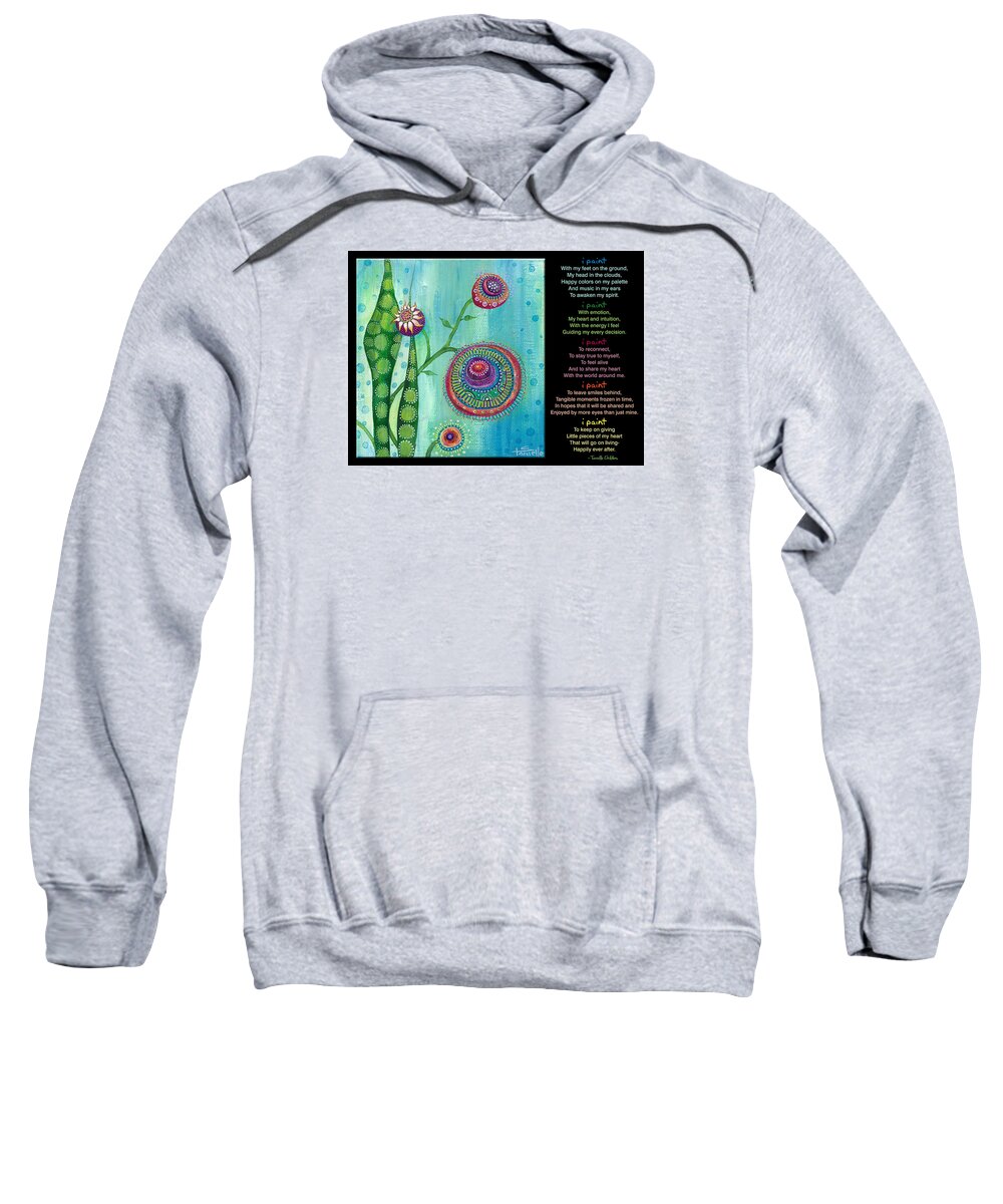 Hope Sweatshirt featuring the painting Hope with Poem by Tanielle Childers