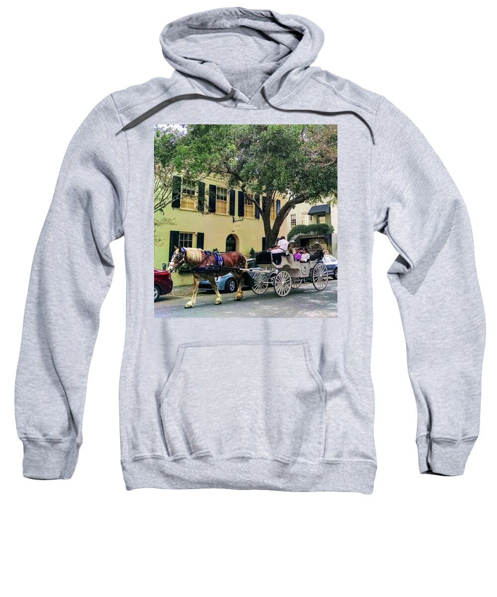 Horse Sweatshirt featuring the photograph Horse Stories by Sherry Kuhlkin