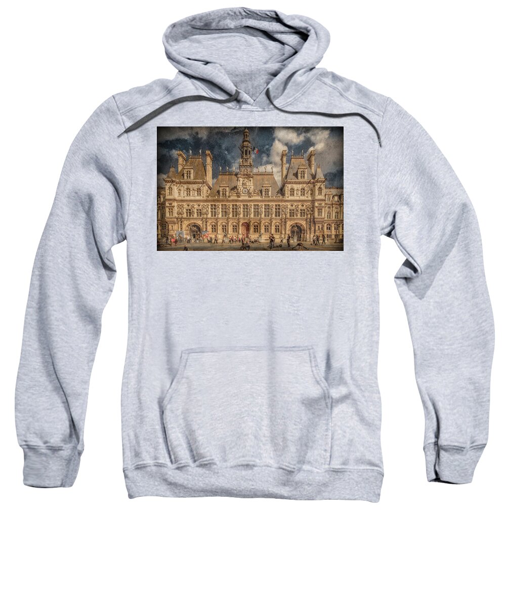 Paris Sweatshirt featuring the photograph Paris, France - Hotel de Ville by Mark Forte