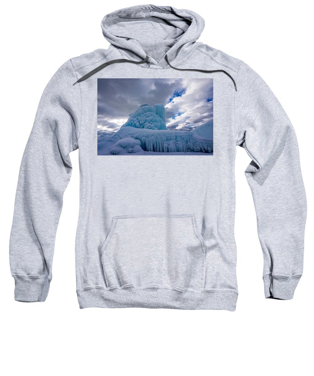 Ice Sweatshirt featuring the photograph Ice Blue by Steve L'Italien