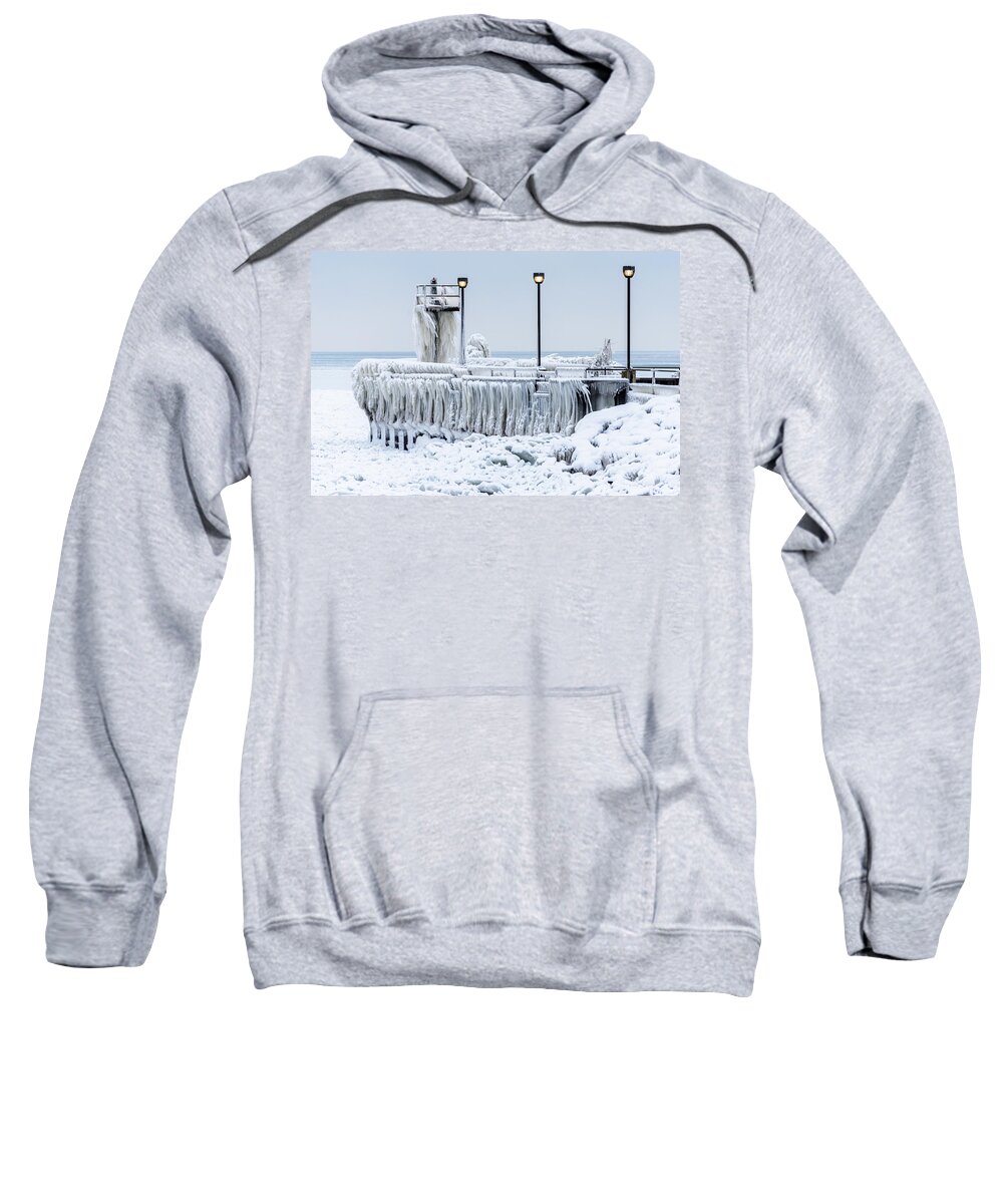 Cleveland Sweatshirt featuring the photograph Ice Sculpture by Stewart Helberg