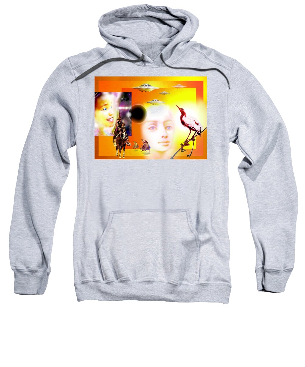 Illusion Sweatshirt featuring the painting Illusion of Reality by Hartmut Jager