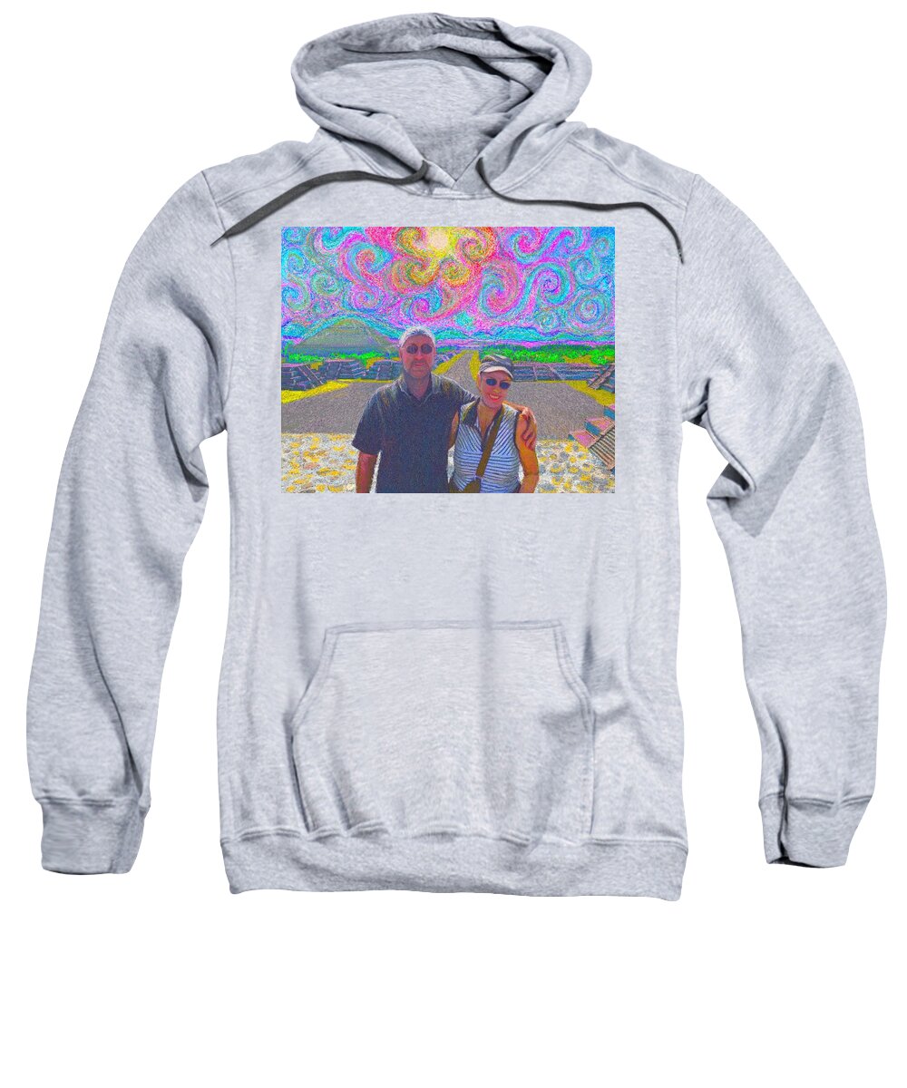 Mexico Sweatshirt featuring the painting In Mexico by Hidden Mountain