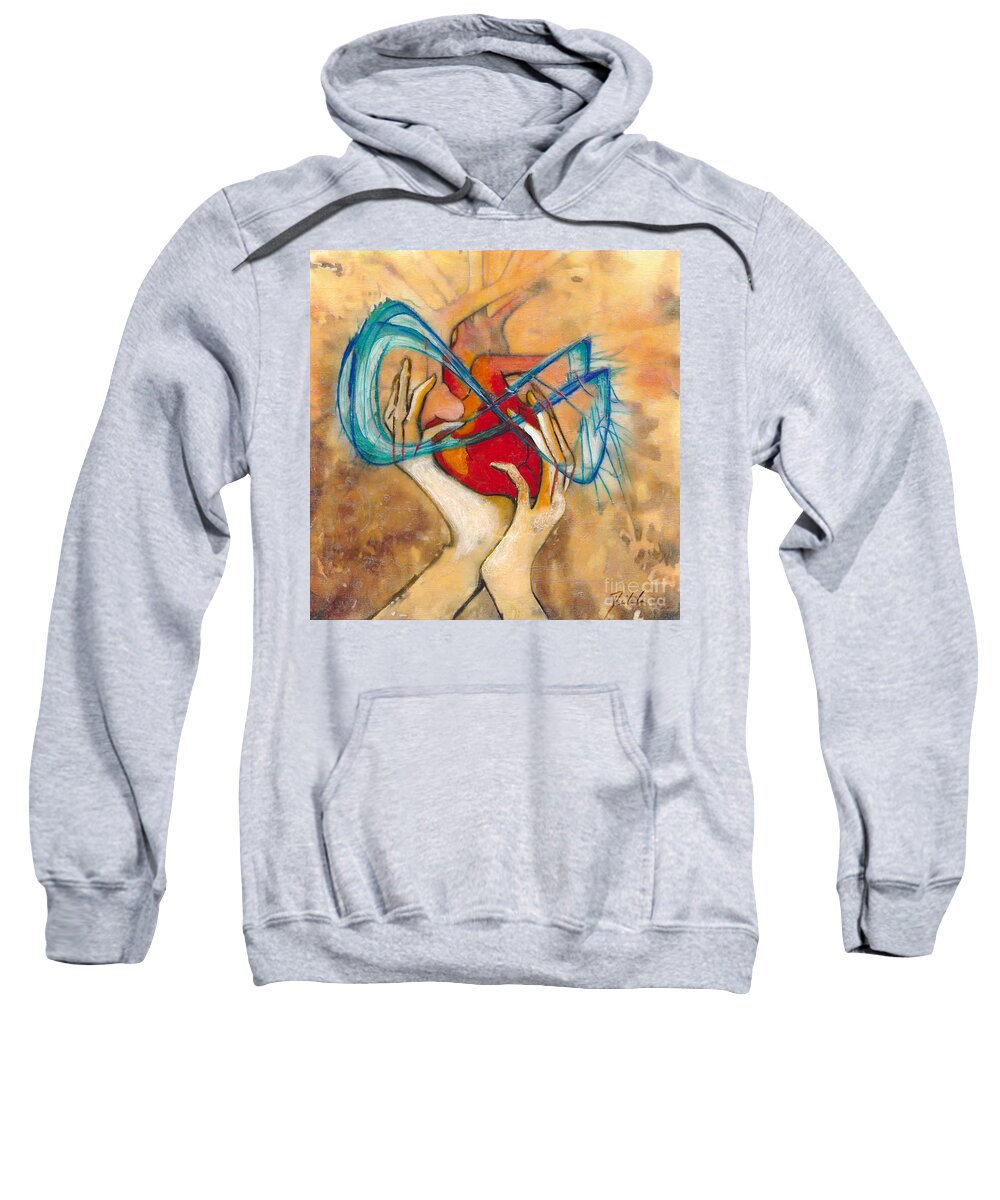 Square Sweatshirt featuring the painting Infinite Possibilities by Denise Deiloh