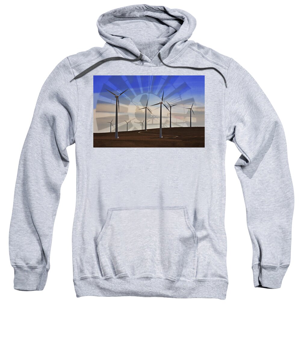 Wind Power Sweatshirt featuring the digital art Inherit the Wind by John Christopher