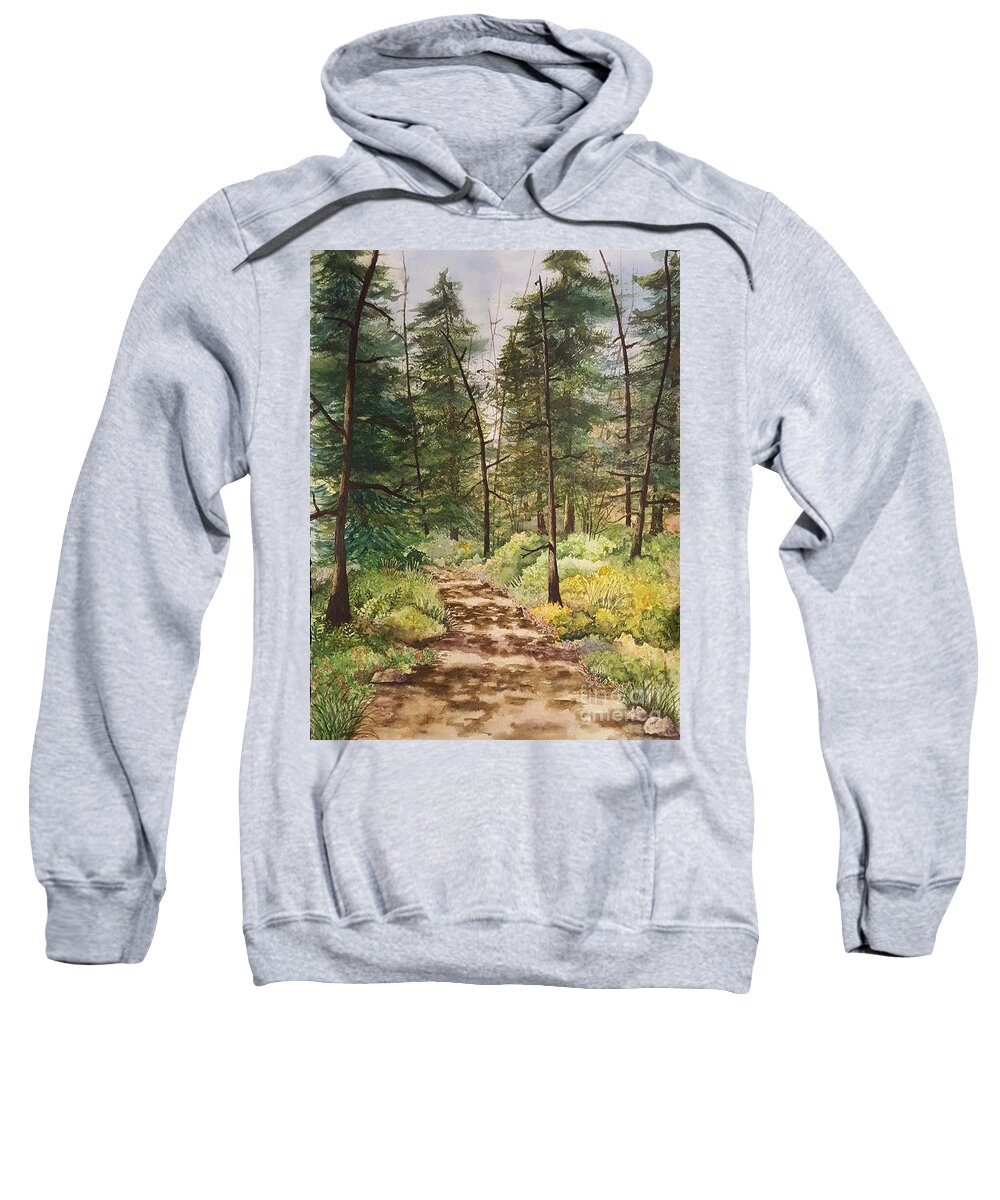 Woods Sweatshirt featuring the painting Into the Woods by Lisa Debaets