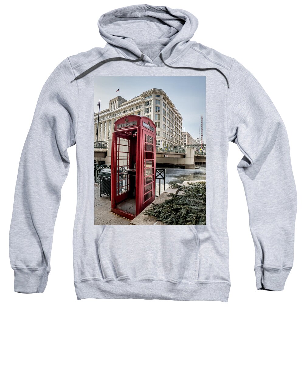 Milwaukee Downtown Sweatshirt featuring the photograph I've Got Your Number by Kristine Hinrichs