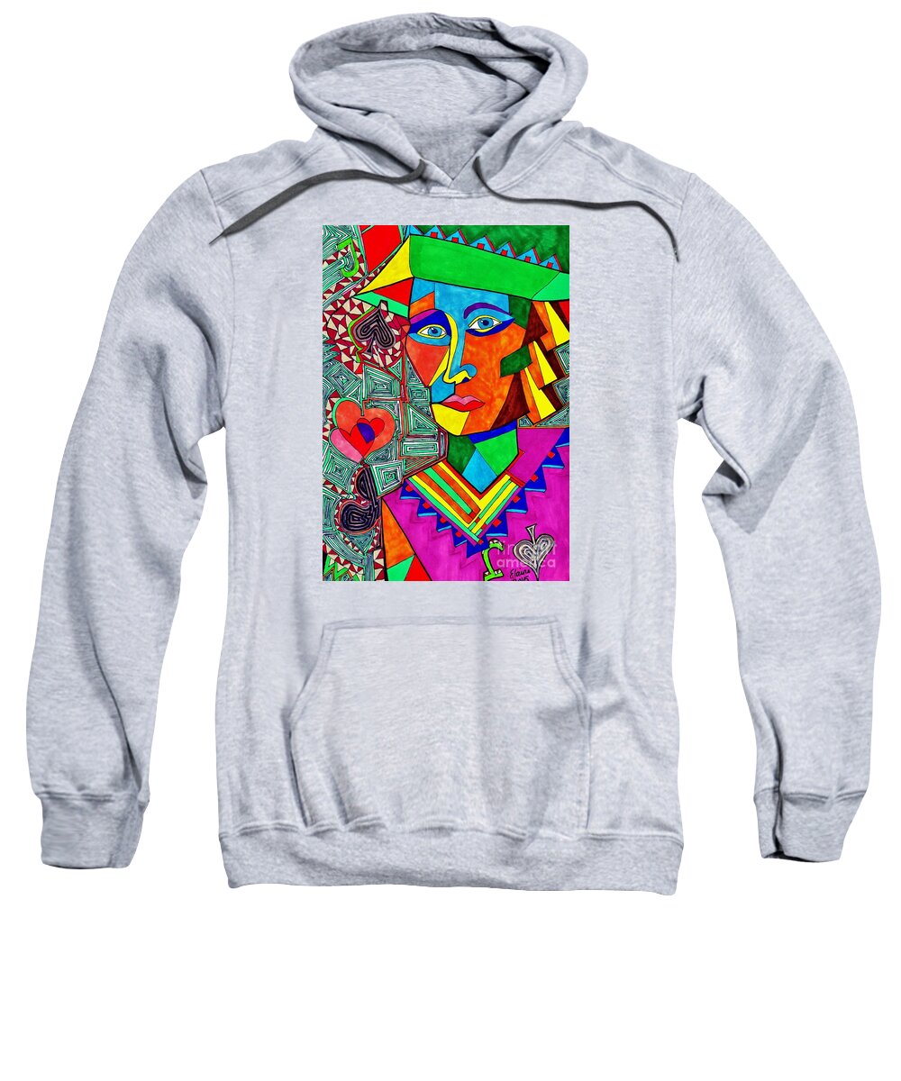 Jack Sweatshirt featuring the drawing Jack by Elaine Berger