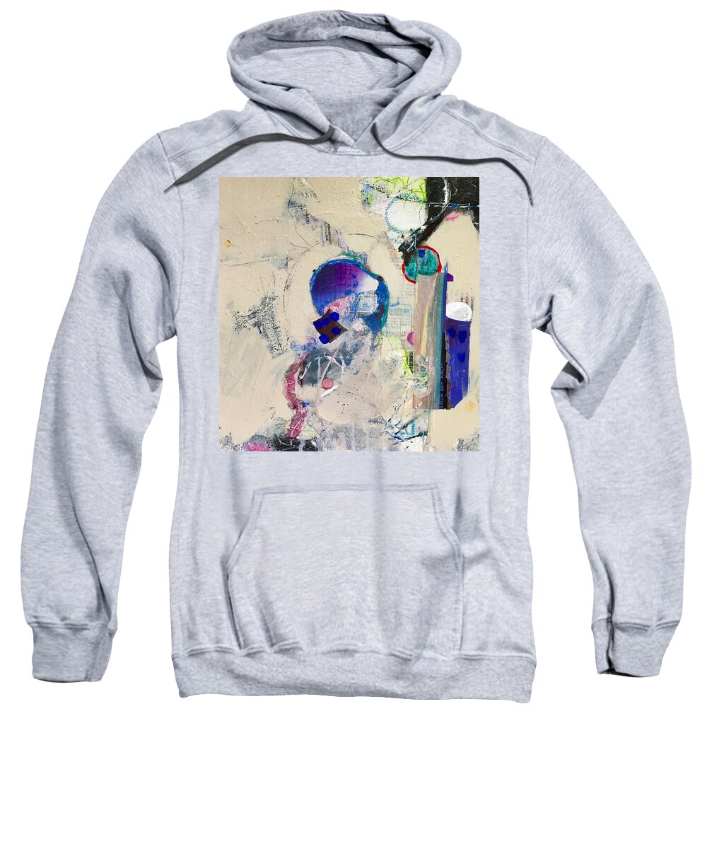 Abstract Sweatshirt featuring the painting Jamboree by Carole Johnson
