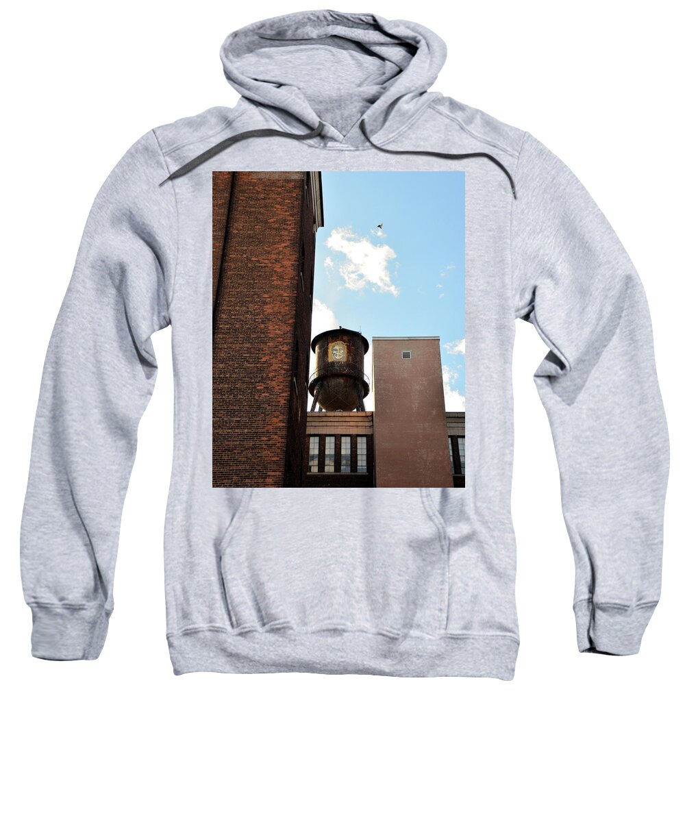 Jersey City Sweatshirt featuring the photograph Jersey City - Water Tower by Alex Vishnevsky