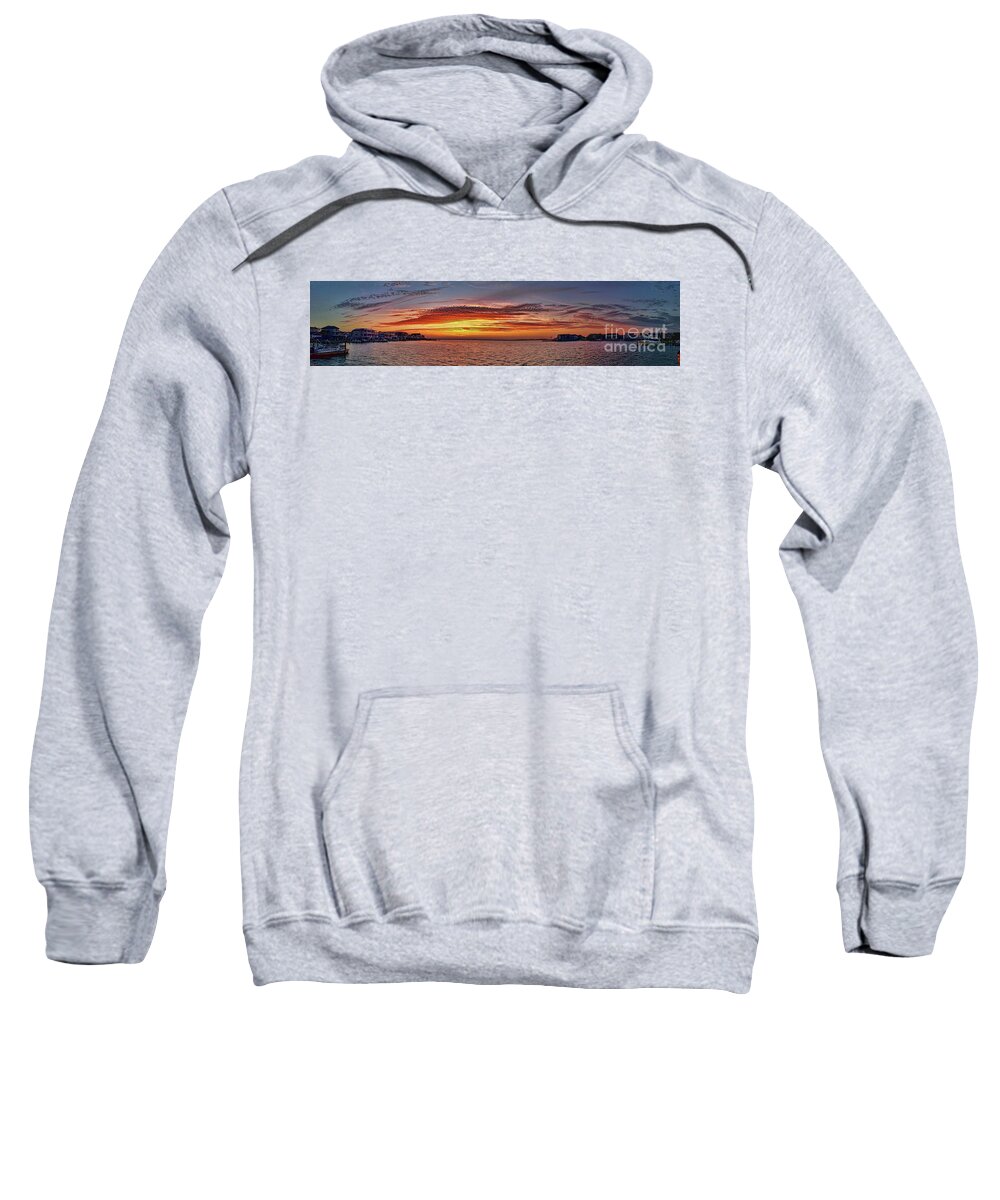Sunrise Sweatshirt featuring the photograph Jersey Shore Panorama Ship Bottom by Jeff Breiman
