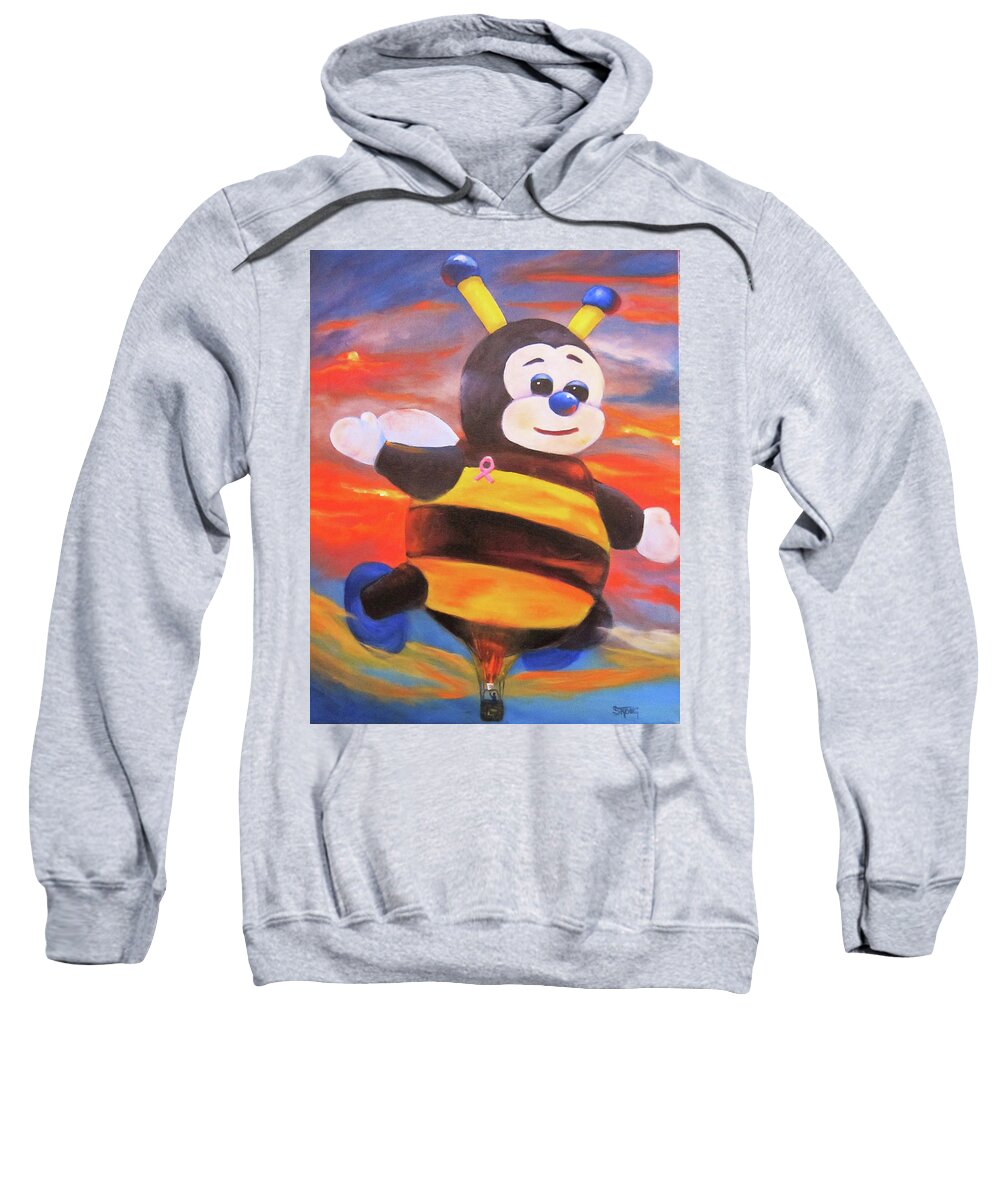 Hot Air Balloon Sweatshirt featuring the painting Joey by Sherry Strong