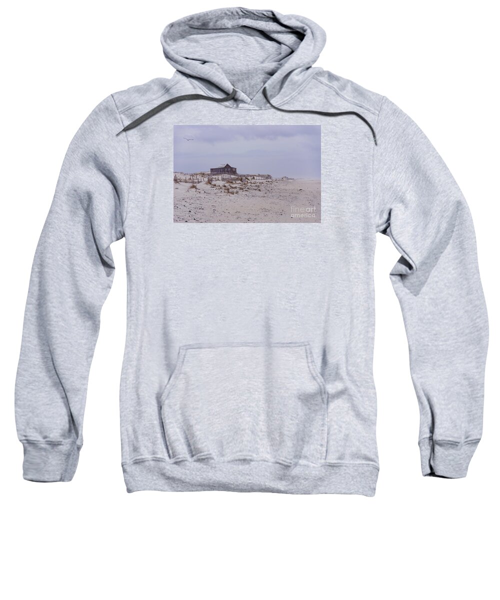 Atmospheric Sweatshirt featuring the photograph Judge's Shack by Debra Fedchin
