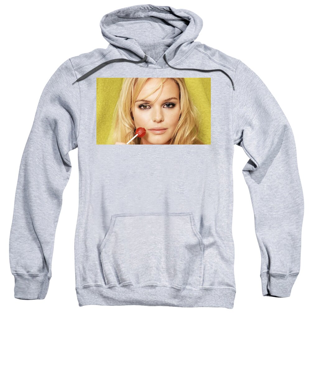 Kate Bosworth Sweatshirt featuring the digital art Kate Bosworth by Super Lovely