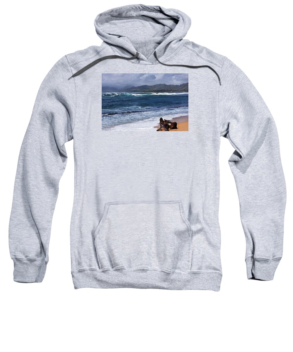 Beach Sweatshirt featuring the photograph Kauai Waters by David Lunde