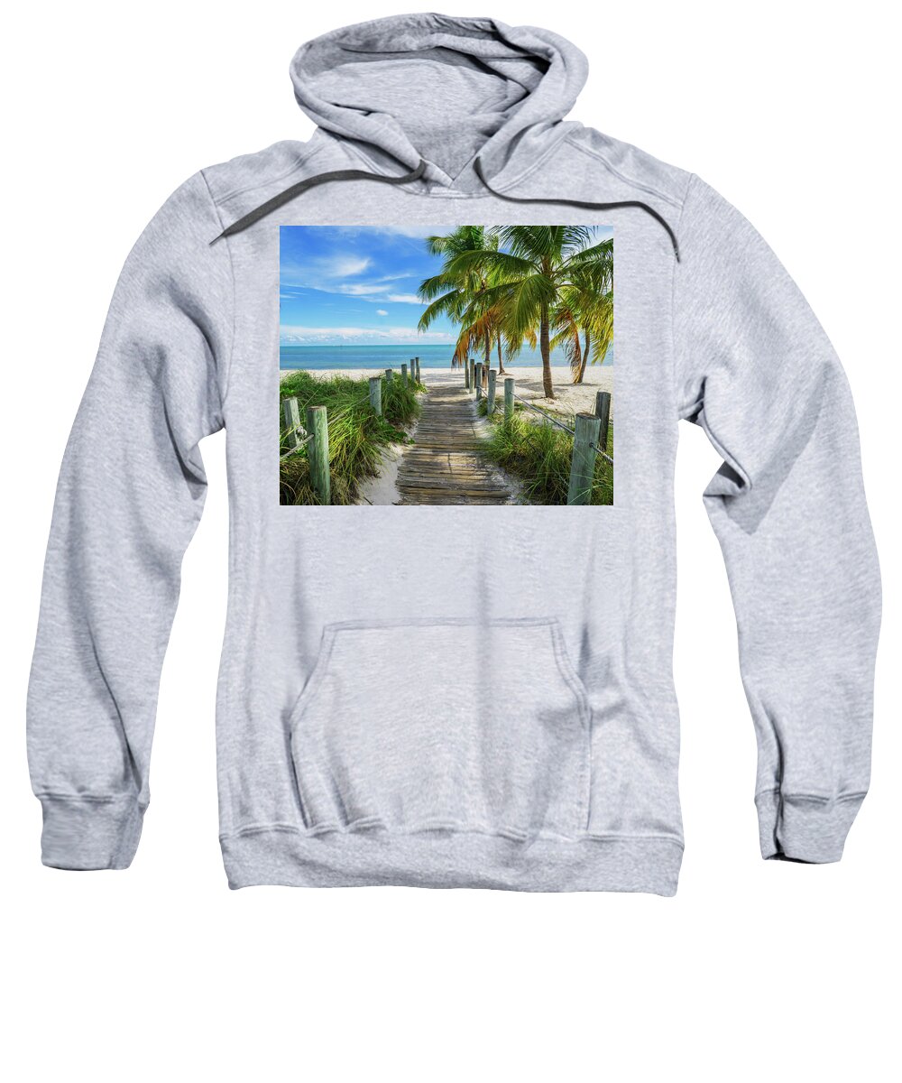 Welcome To Paradise Sweatshirt featuring the photograph Key West by Joey Waves