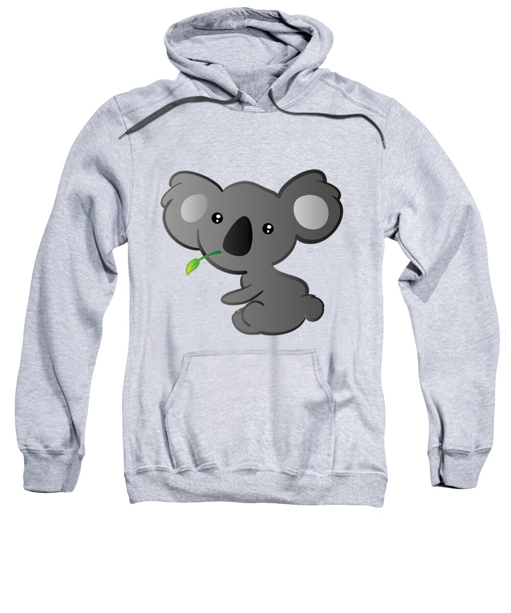 Illustration Sweatshirt featuring the digital art Koala by Hadeel ArT
