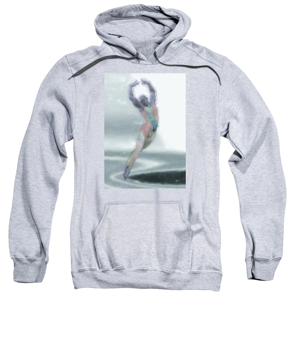 Dancer Sweatshirt featuring the digital art La danza fantasma by Quim Abella