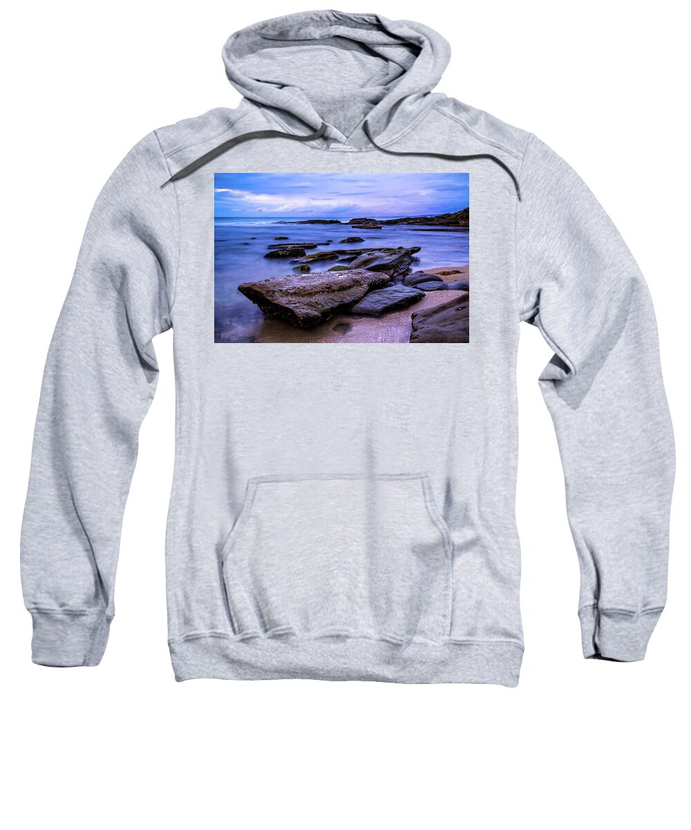Beach Sweatshirt featuring the photograph La Jolla Cove Twilight by Jason Roberts
