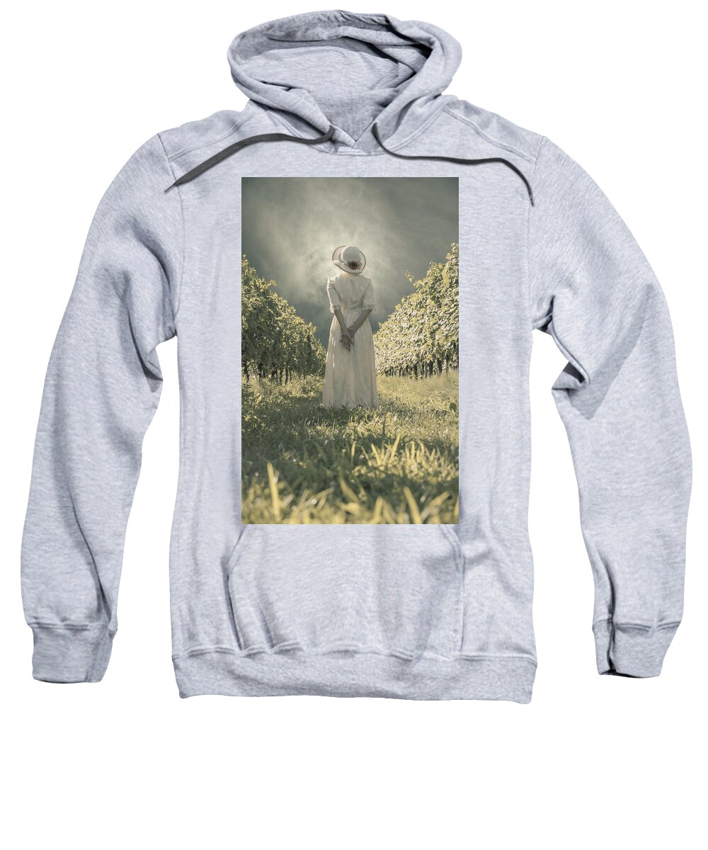 Female Sweatshirt featuring the photograph Lady In Vineyard by Joana Kruse