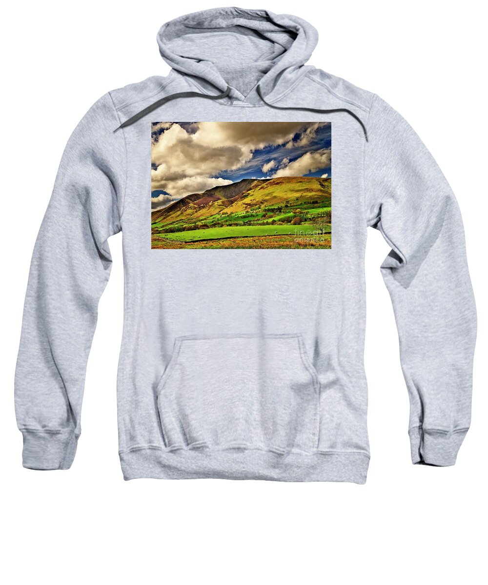 Lake District Sweatshirt featuring the photograph Lake District Fells and Blencathra by Martyn Arnold