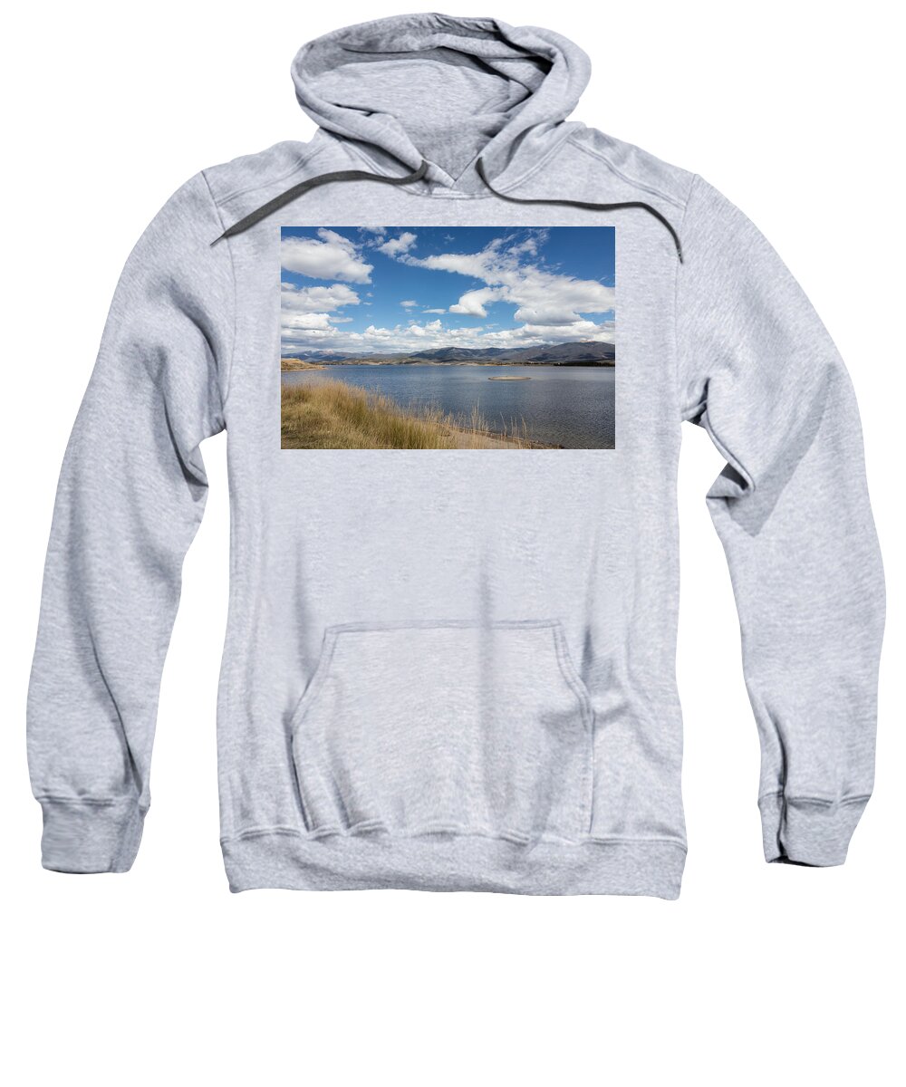 Carol M. Highsmith Sweatshirt featuring the photograph Lake Granby -- the third-largest body of water in Colorado by Carol M Highsmith