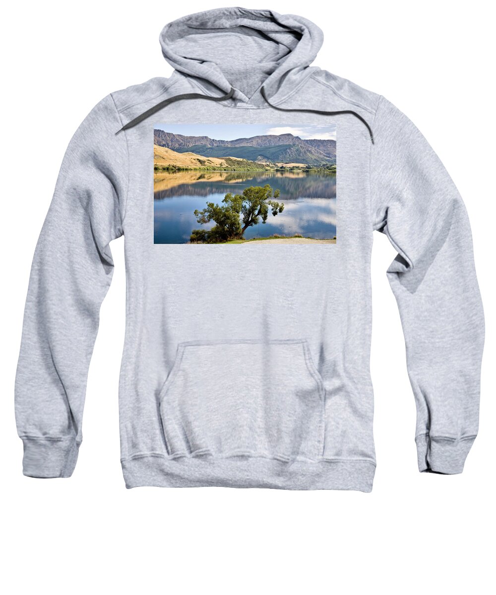 Nature Sweatshirt featuring the photograph Lake Hayes New Zealand by Mark Duffy