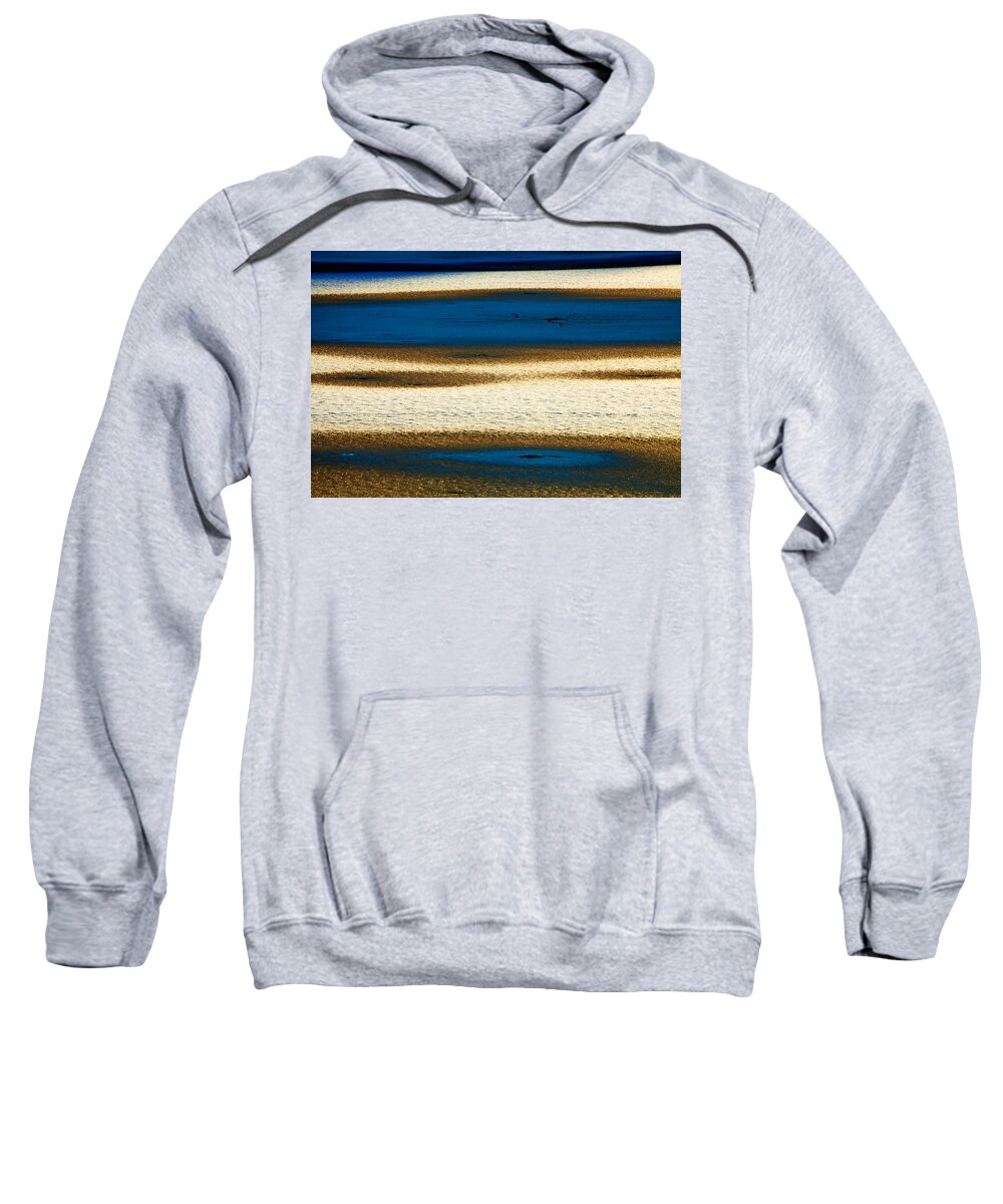 Winter Abstract Sweatshirt featuring the photograph Lake Ice Abstract #8397 by Irwin Barrett