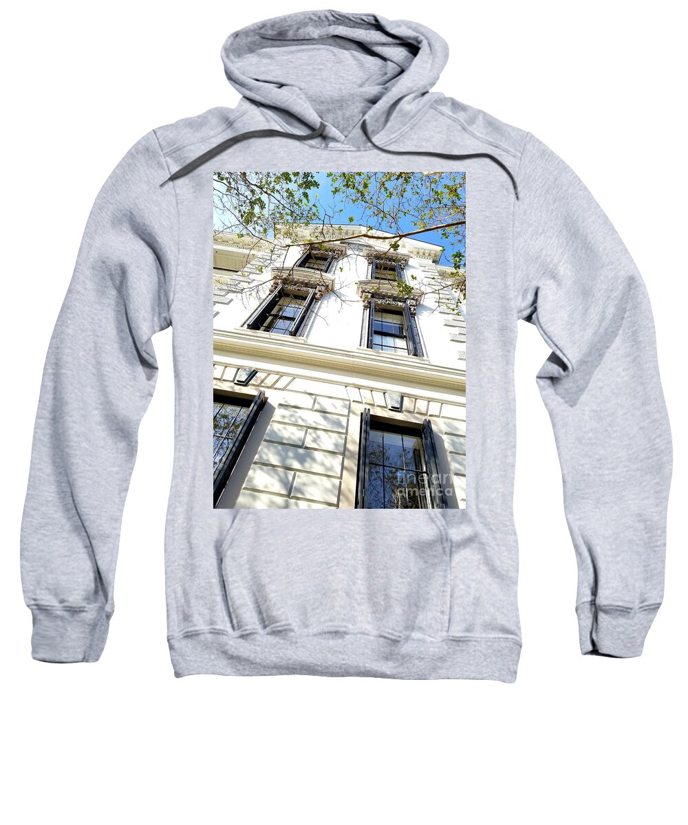 Facade Sweatshirt featuring the photograph Lamboll Street by Amy Regenbogen