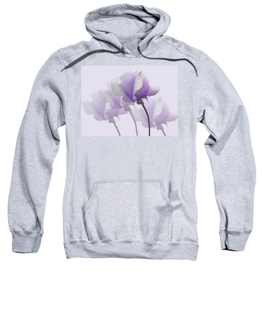 Rose Sweatshirt featuring the photograph Lavender Roses by Rosalie Scanlon