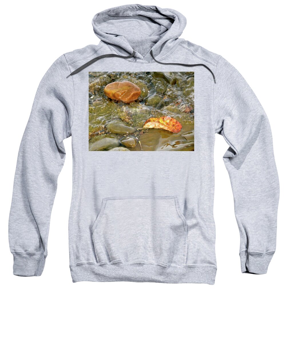 Rock Sweatshirt featuring the photograph Leaf, Rock Leaf by Azthet Photography