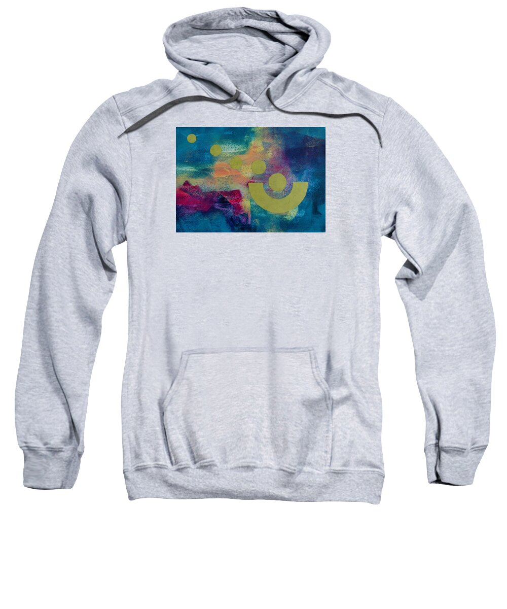 Abstract Sweatshirt featuring the painting Leaving Home by Louise Adams