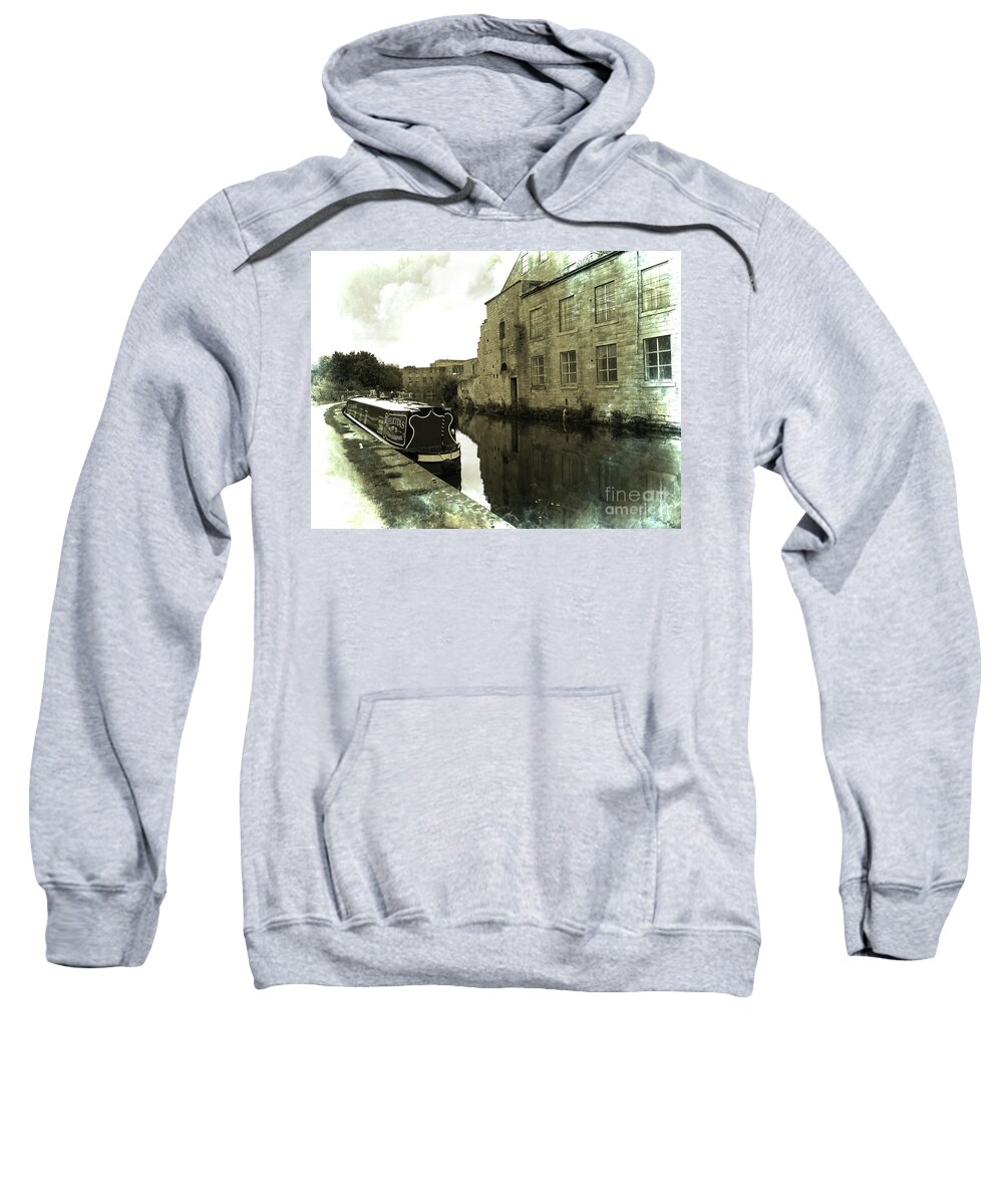 Brenda Sweatshirt featuring the photograph Leeds Liverpool Canal Unchanged for 200 years by Brenda Kean