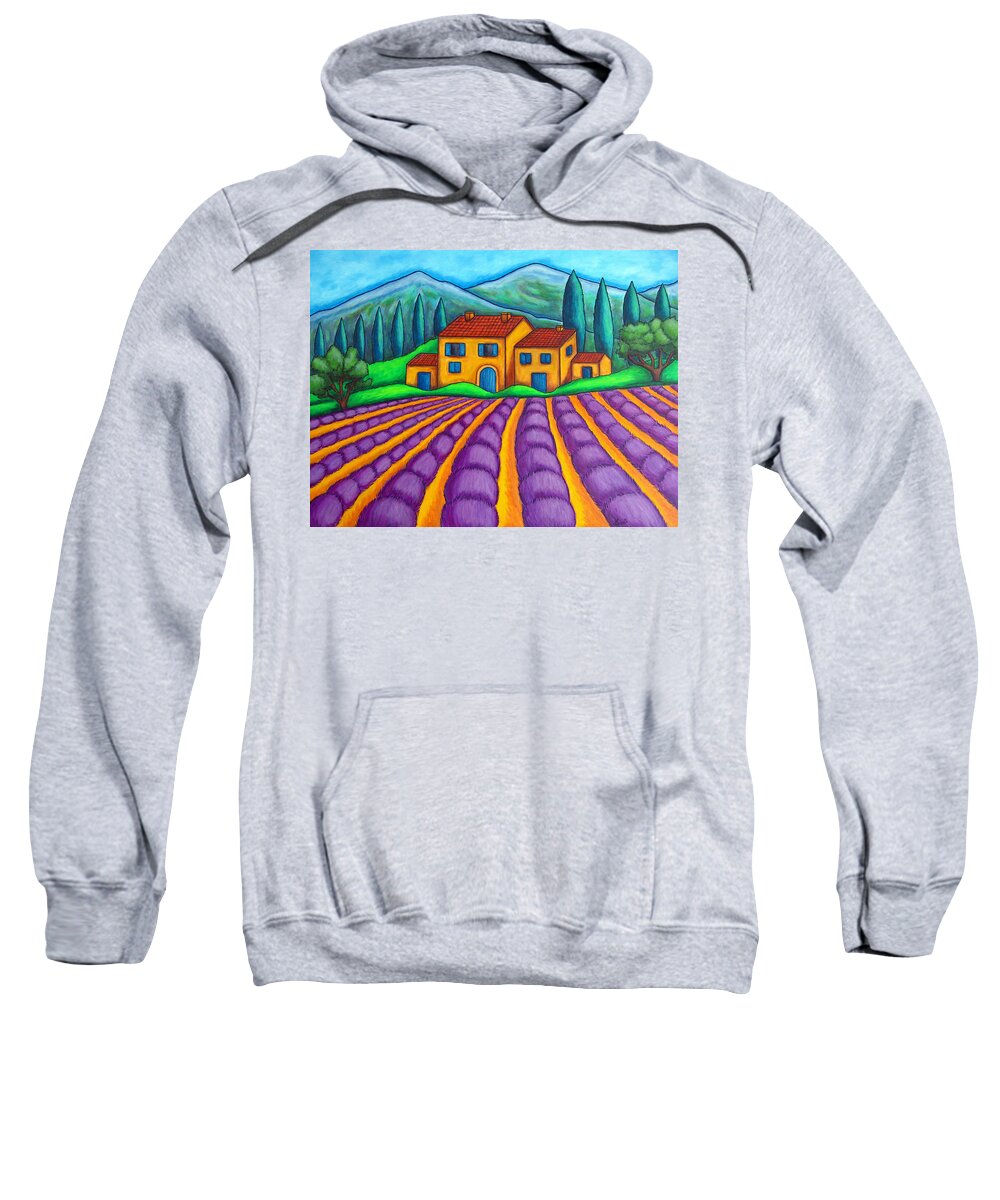 Provence Sweatshirt featuring the painting Les Couleurs de Provence by Lisa Lorenz
