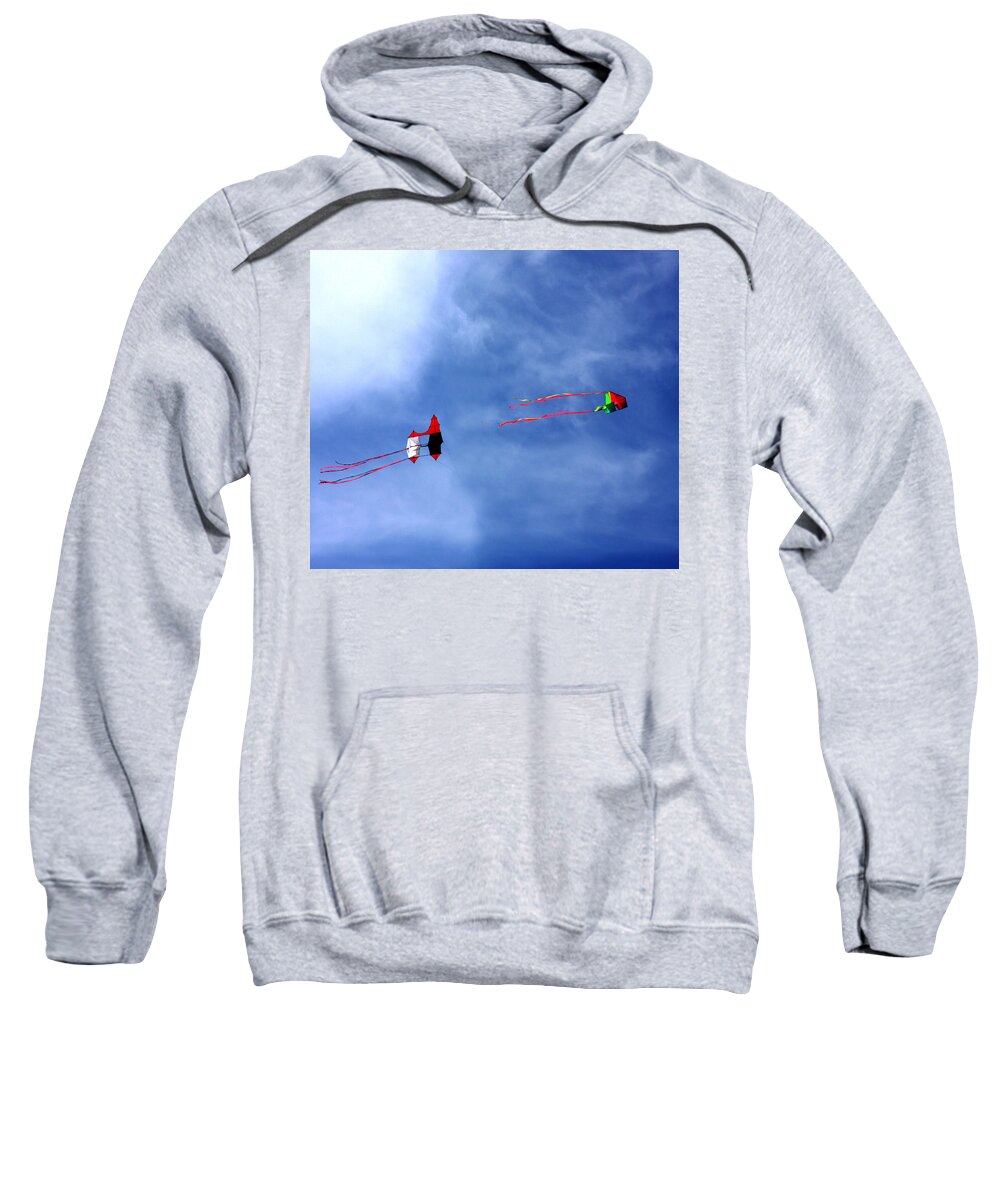 Kites Sweatshirt featuring the photograph Let's Go Fly 2 Kites by Marie Jamieson