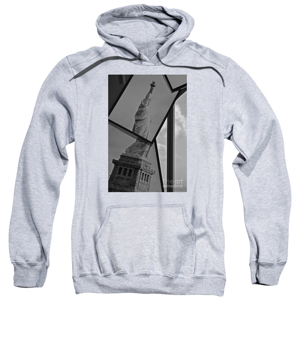 Statue Sweatshirt featuring the photograph Liberty Grey by Jost Houk