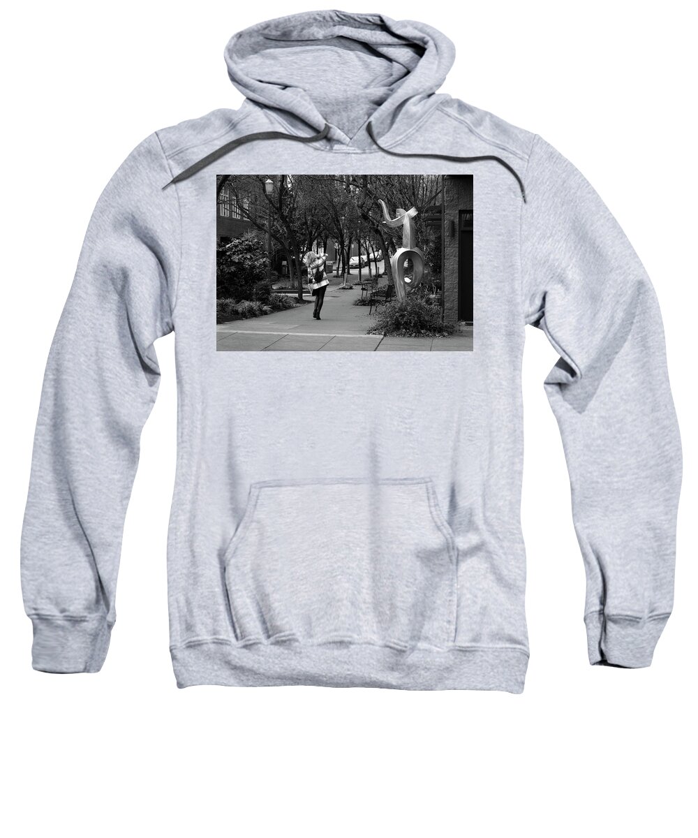 Black And White Sweatshirt featuring the photograph Life Imitating Art by Steven Clark