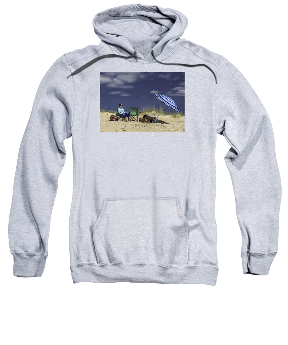 Original Sweatshirt featuring the photograph Life is a beach by WAZgriffin Digital