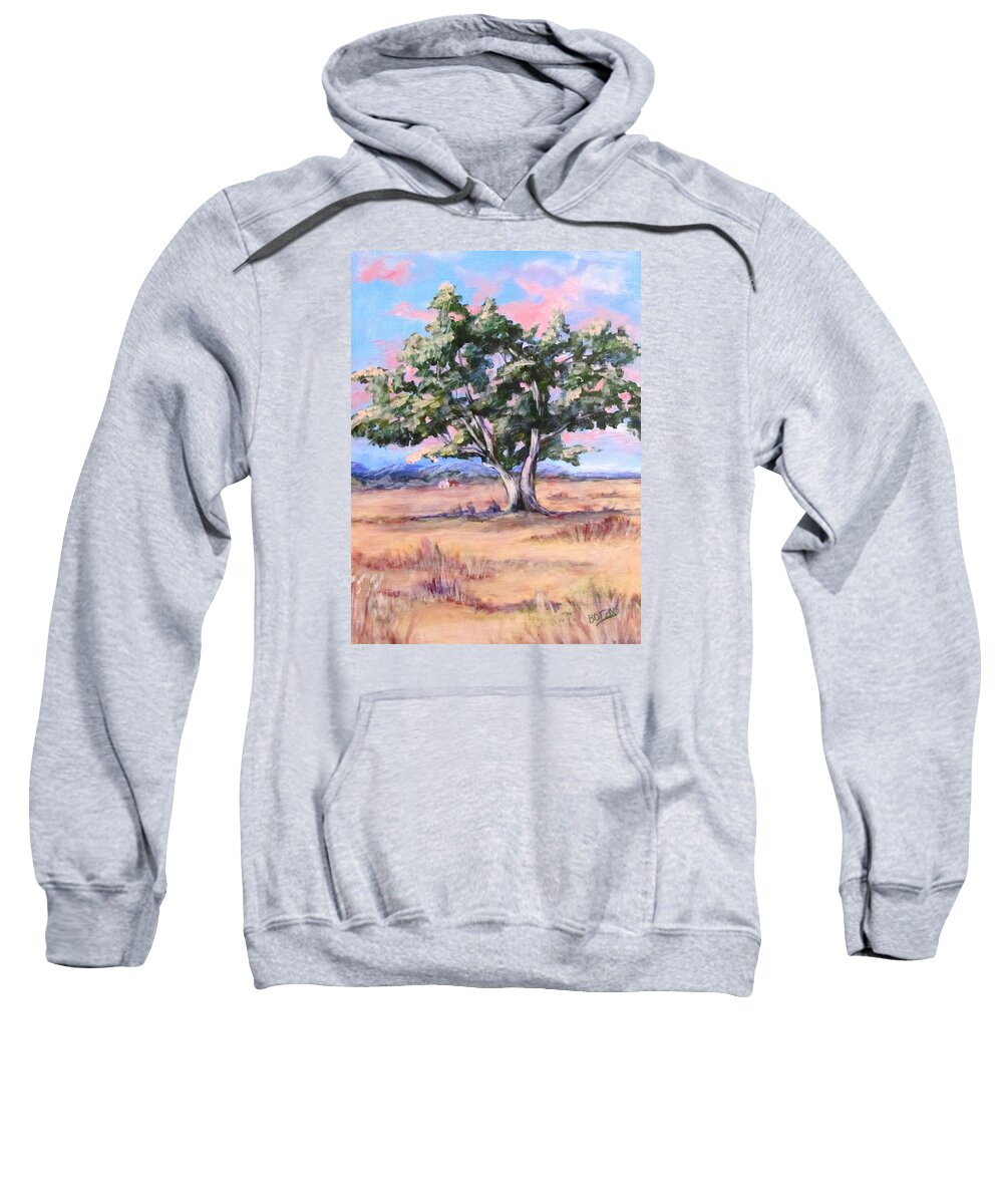 Oak Tree Sweatshirt featuring the painting Lone Oak by Barbara O'Toole
