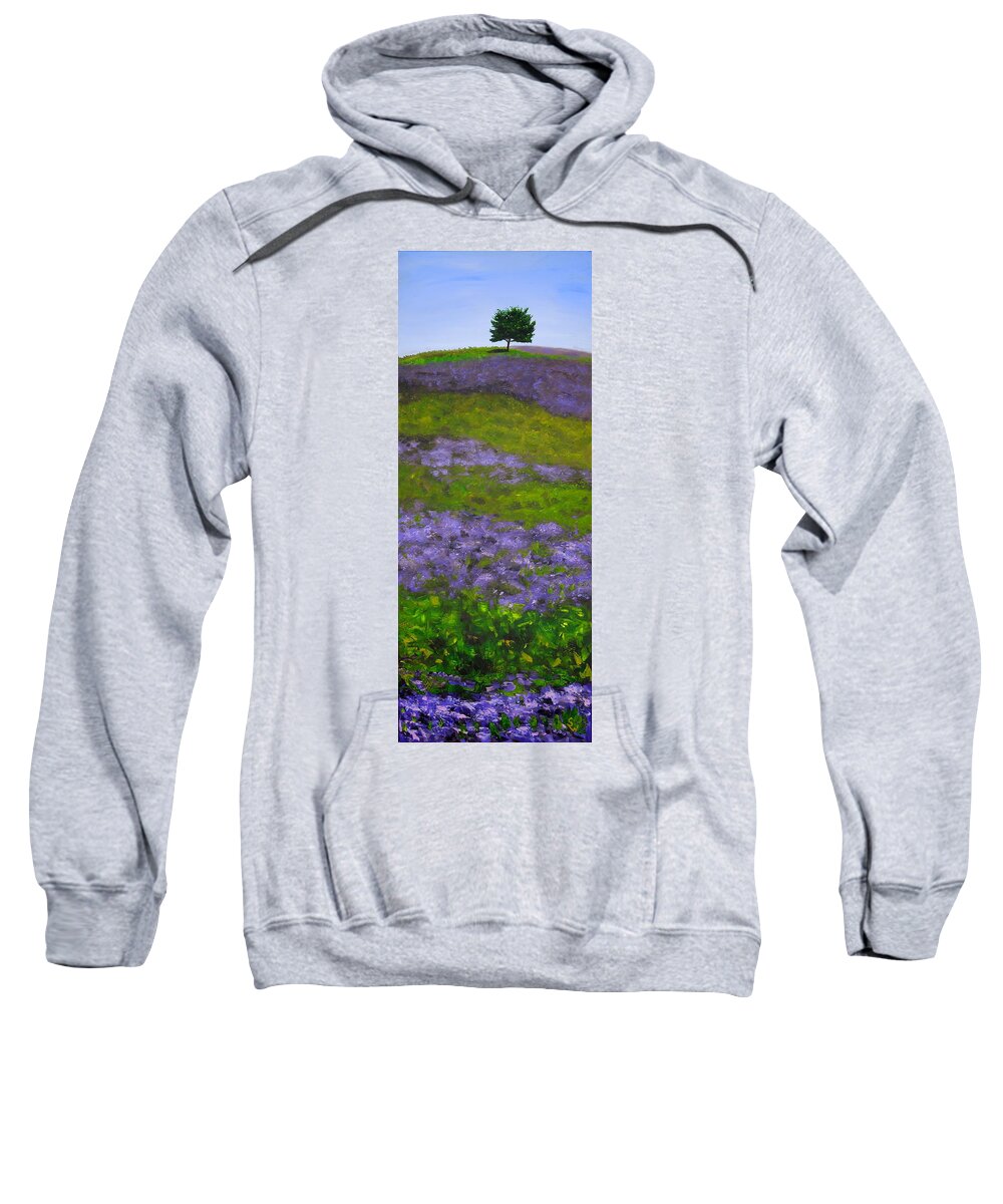 Art Sweatshirt featuring the painting Lone Tree by Shirley Wellstead