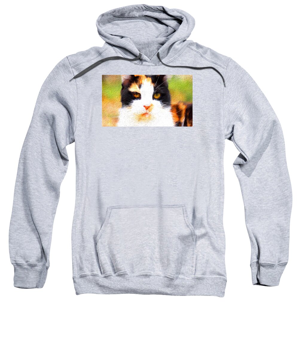 Landscape Sweatshirt featuring the painting Look Into My Eyes by Morgan Carter