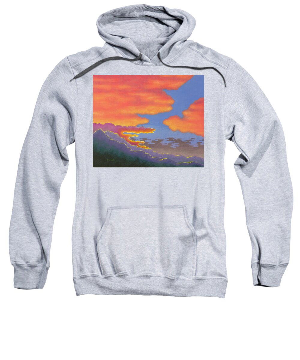 Sunset Sweatshirt featuring the painting Look to the West by Jack Malloch