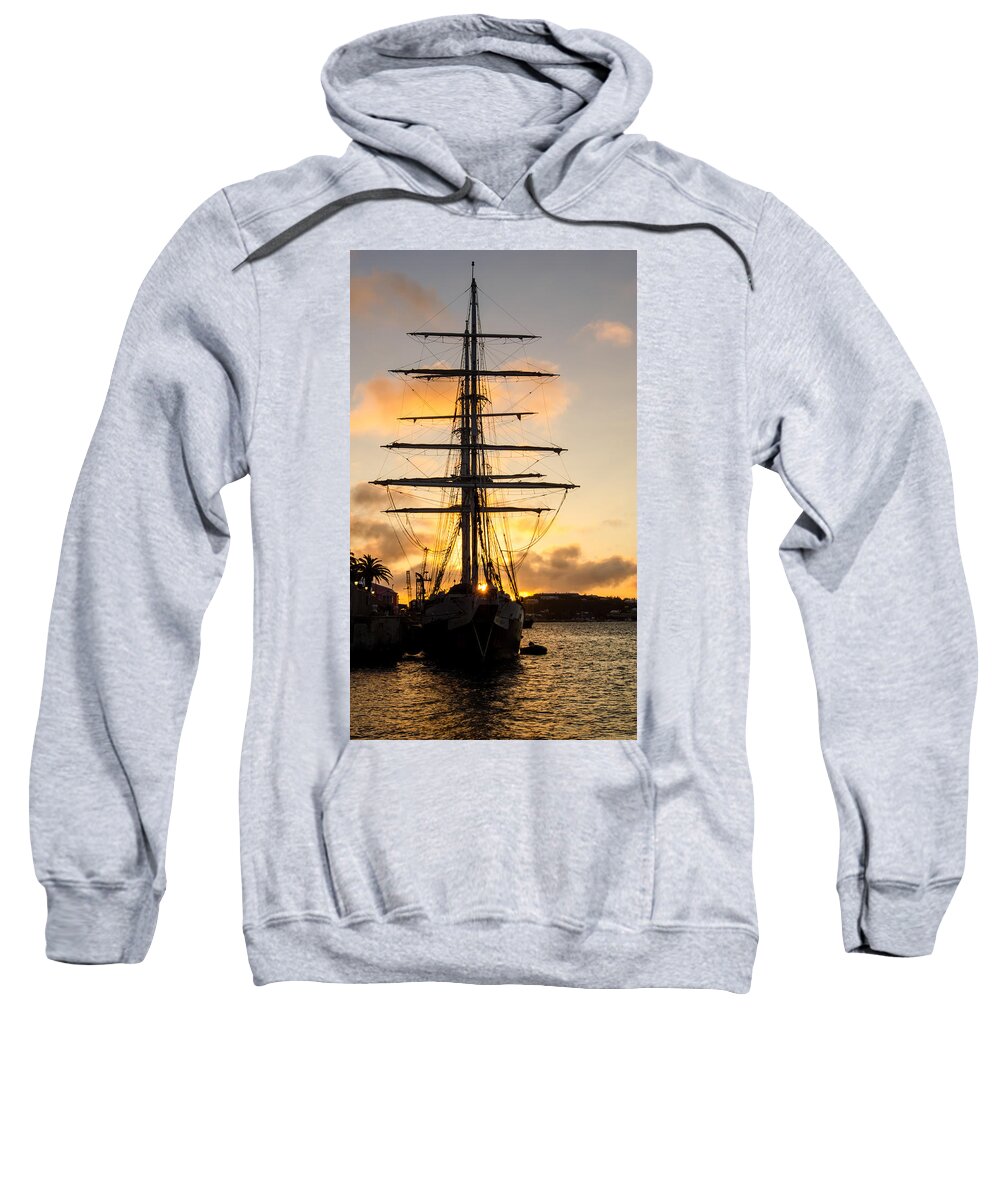 12 March 2015 Sweatshirt featuring the photograph Lord Nelson Sunrise by Jeff at JSJ Photography
