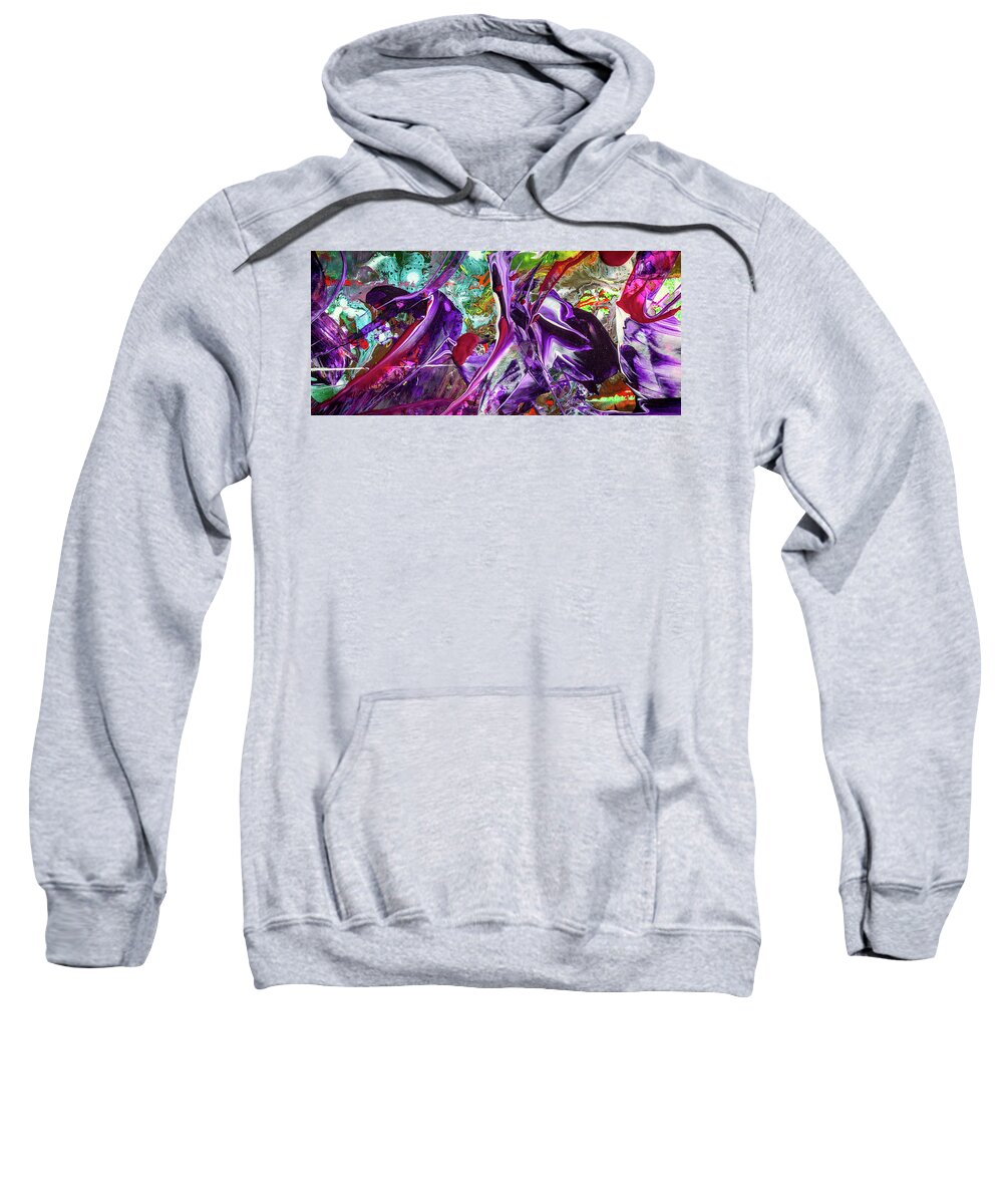 Lord Of The Rings Art Sweatshirt featuring the painting Lord Of The Rings Art - Colorful Modern Abstract Painting by Modern Abstract