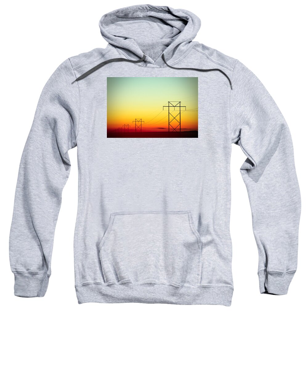 Power Lines Sweatshirt featuring the photograph Lumiere Electrique by Todd Klassy