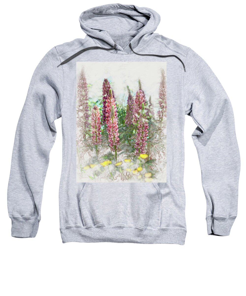5dii Sweatshirt featuring the digital art Lupine by Mark Mille