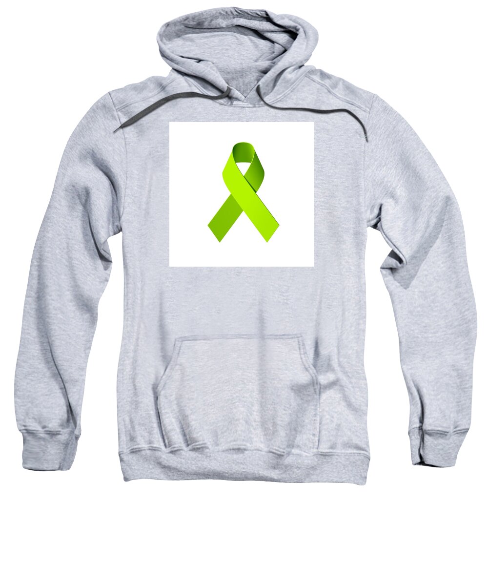 Lyme Disease Awareness Sweatshirt featuring the photograph Lyme Disease Awareness Ribbon by Laura M Corbin