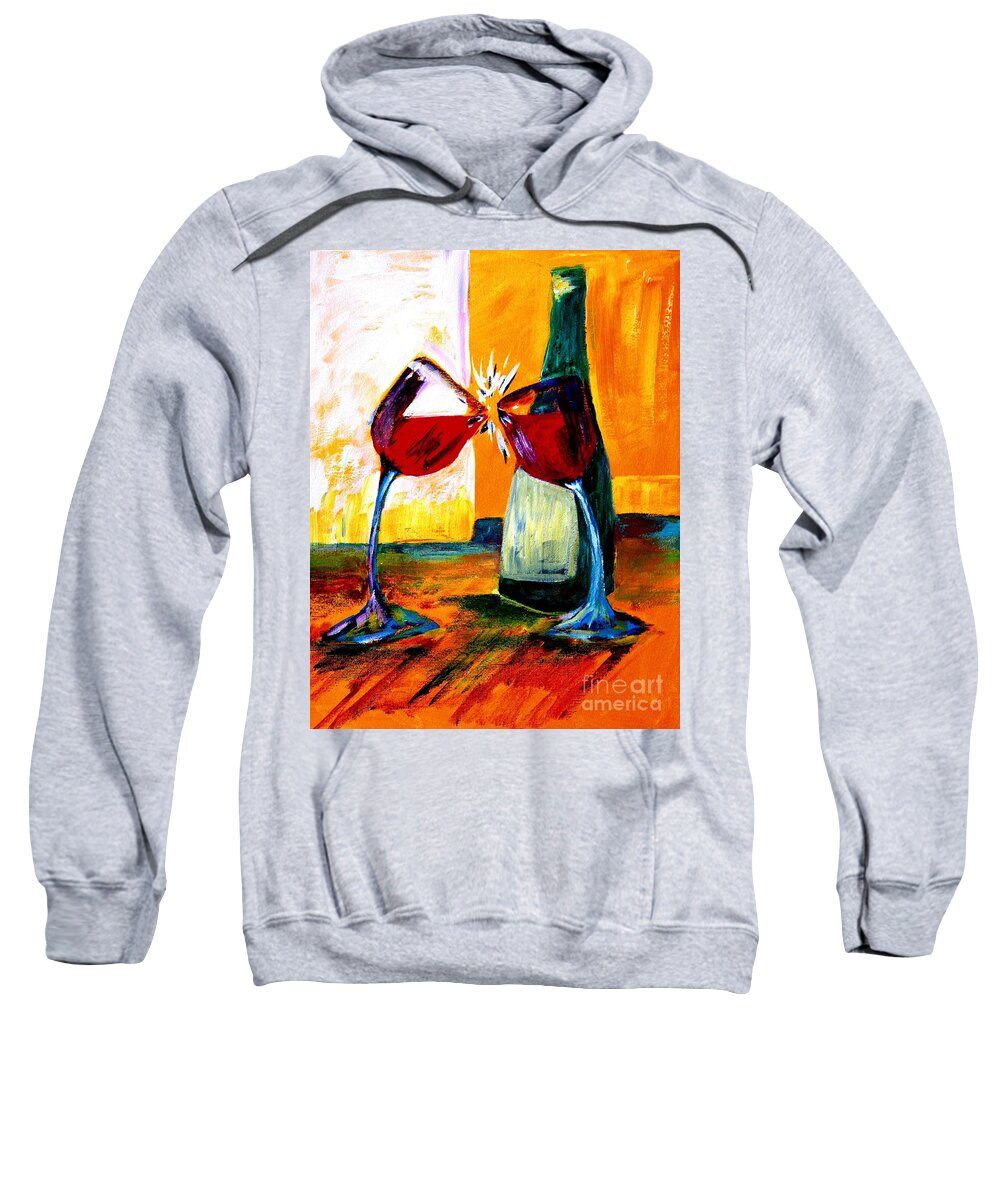 Wine Paintings Sweatshirt featuring the painting Magic by Julie Lueders 