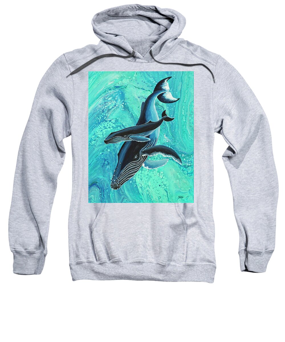 Sea Life Sweatshirt featuring the painting Makuwahine Aloha by Darice Machel McGuire