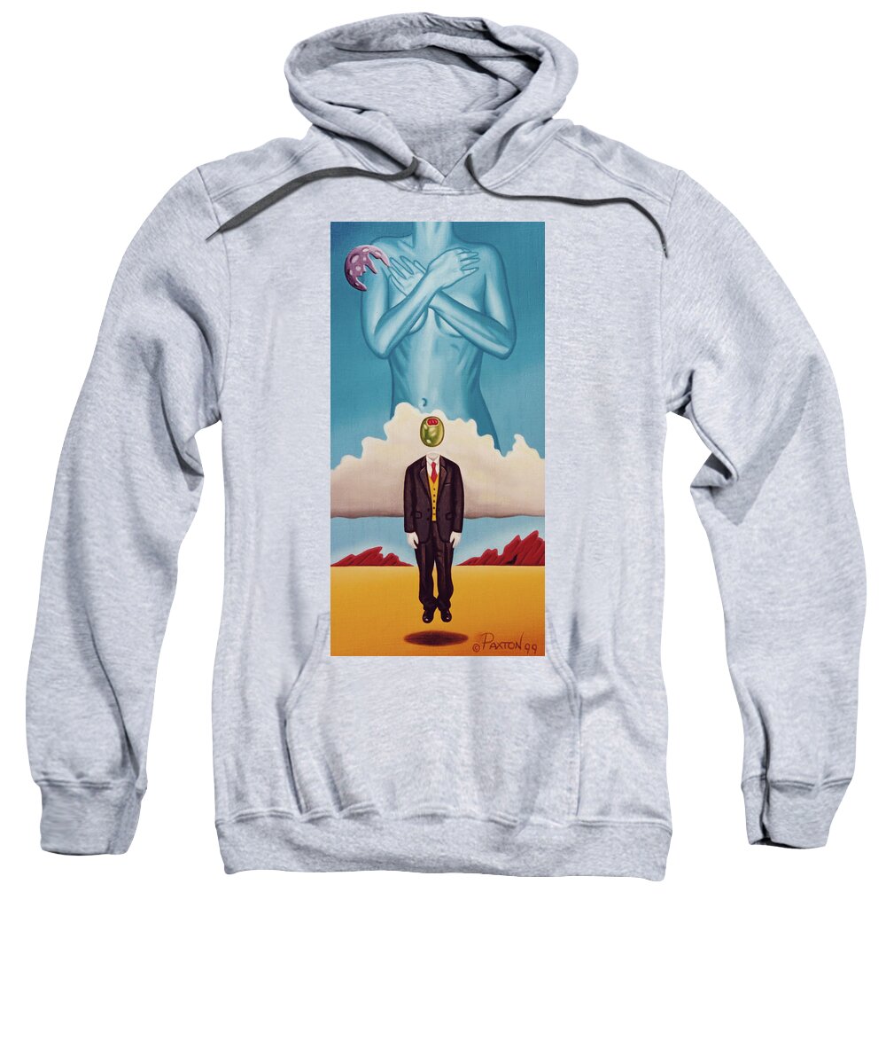  Sweatshirt featuring the painting Man Dreaming of Woman by Paxton Mobley